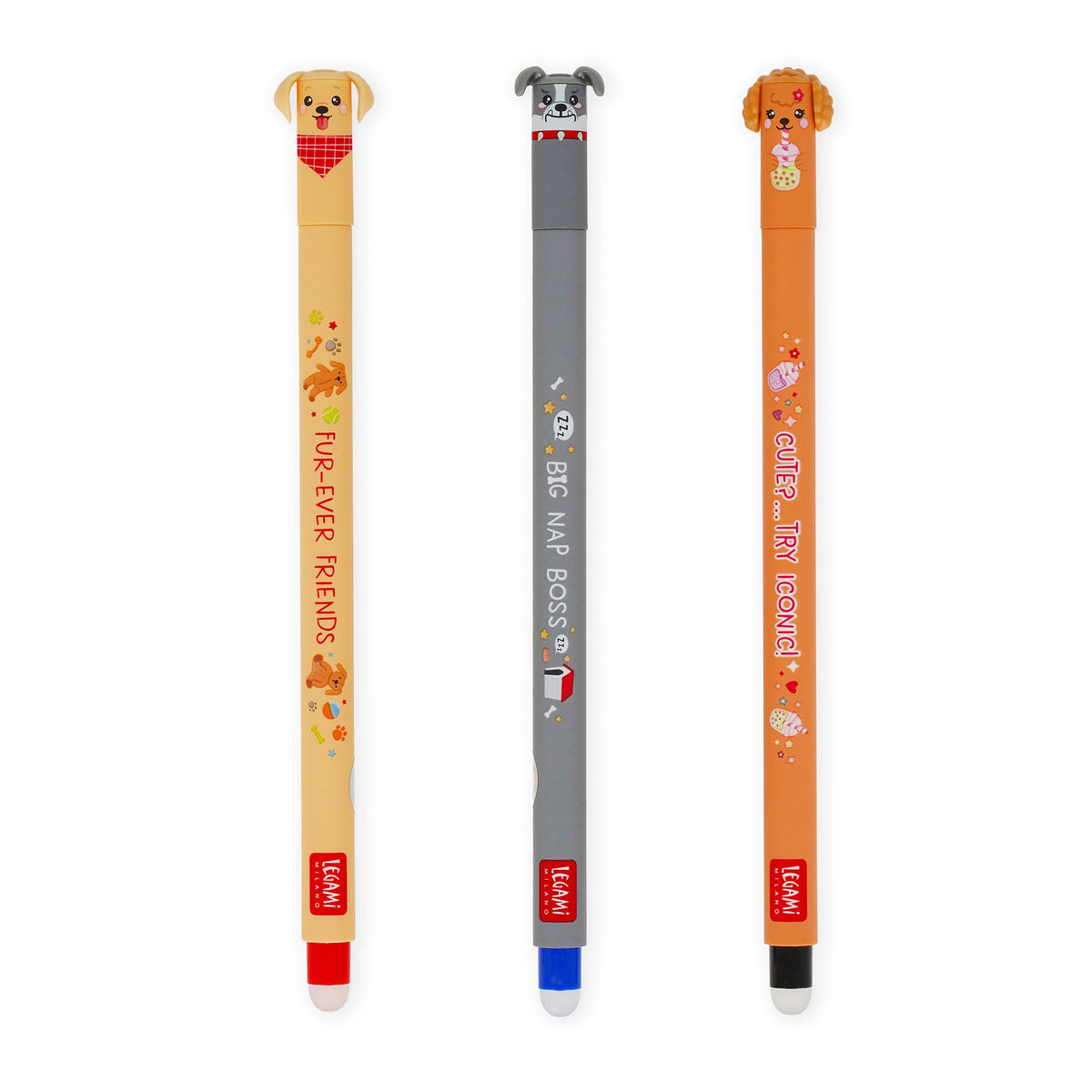 Legami set 3 penne cancellabili Fur-ever Friends