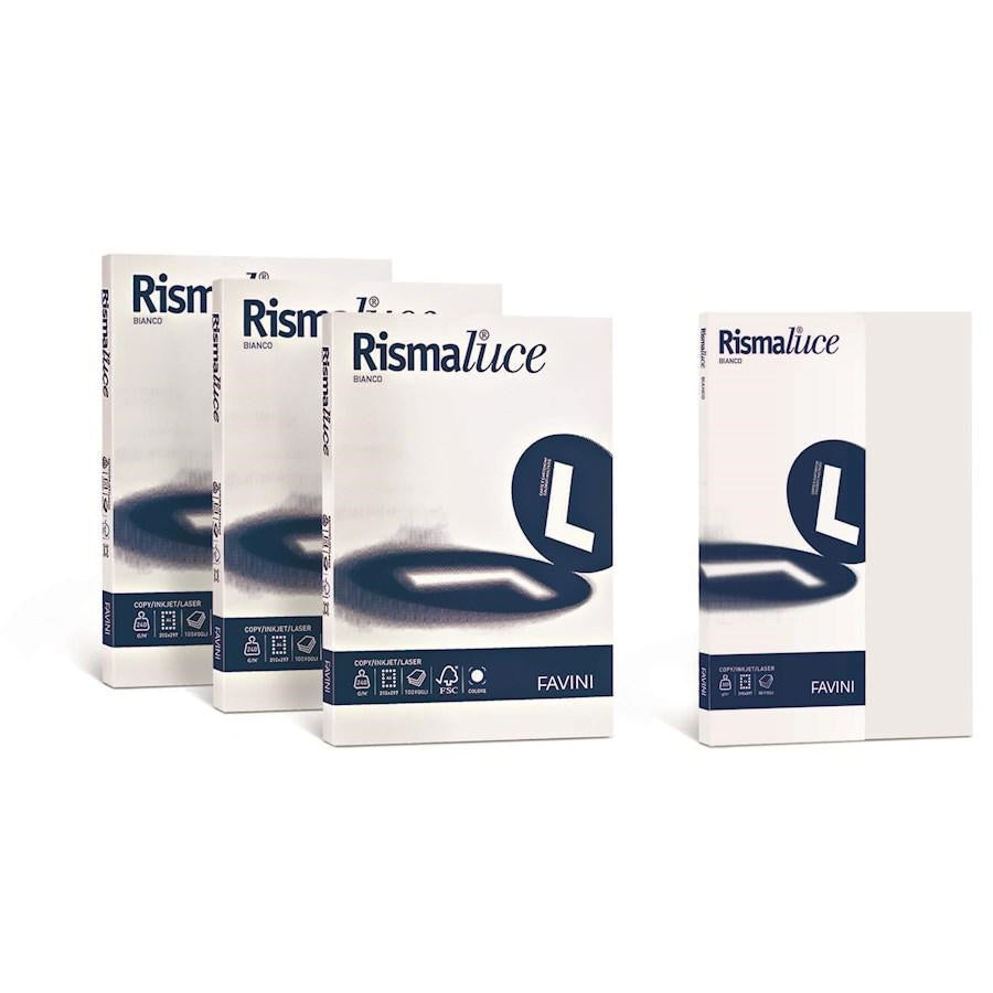Favini Rismaluce cartoncino bianco A4 200 g, risma 125 fogli
