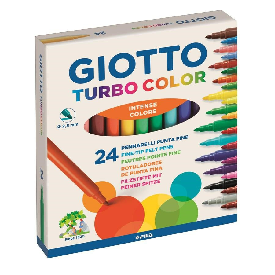 Giotto Turbo Color pennarelli punta fine, 24 colori