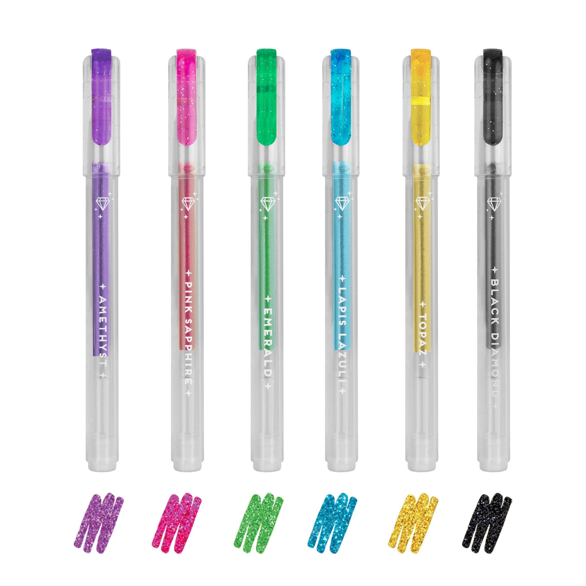 Legami set 6 penne gel glitter