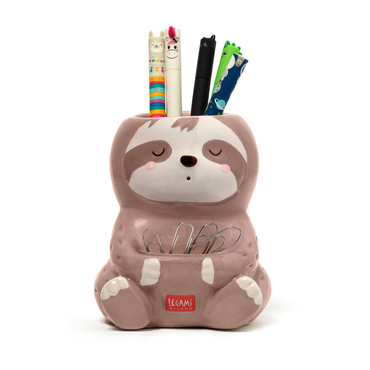 Legami Desk Friends, portapenne in ceramica Bradipo
