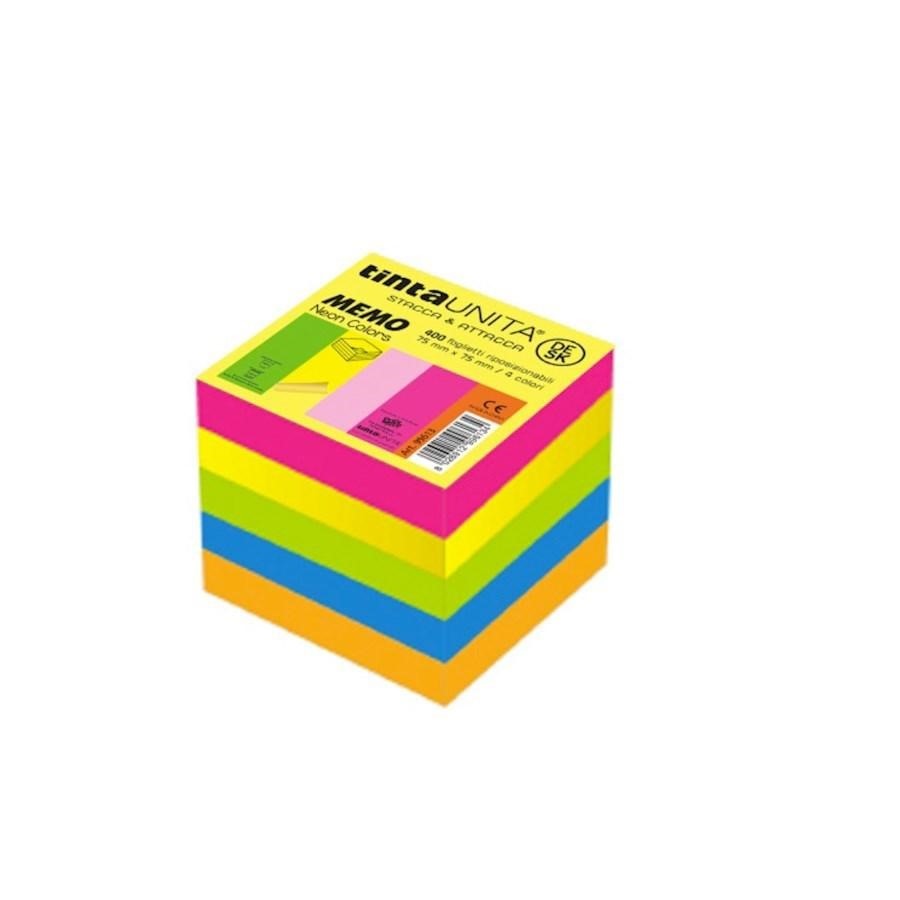 Cubo foglietti adesivi Tinta Unita