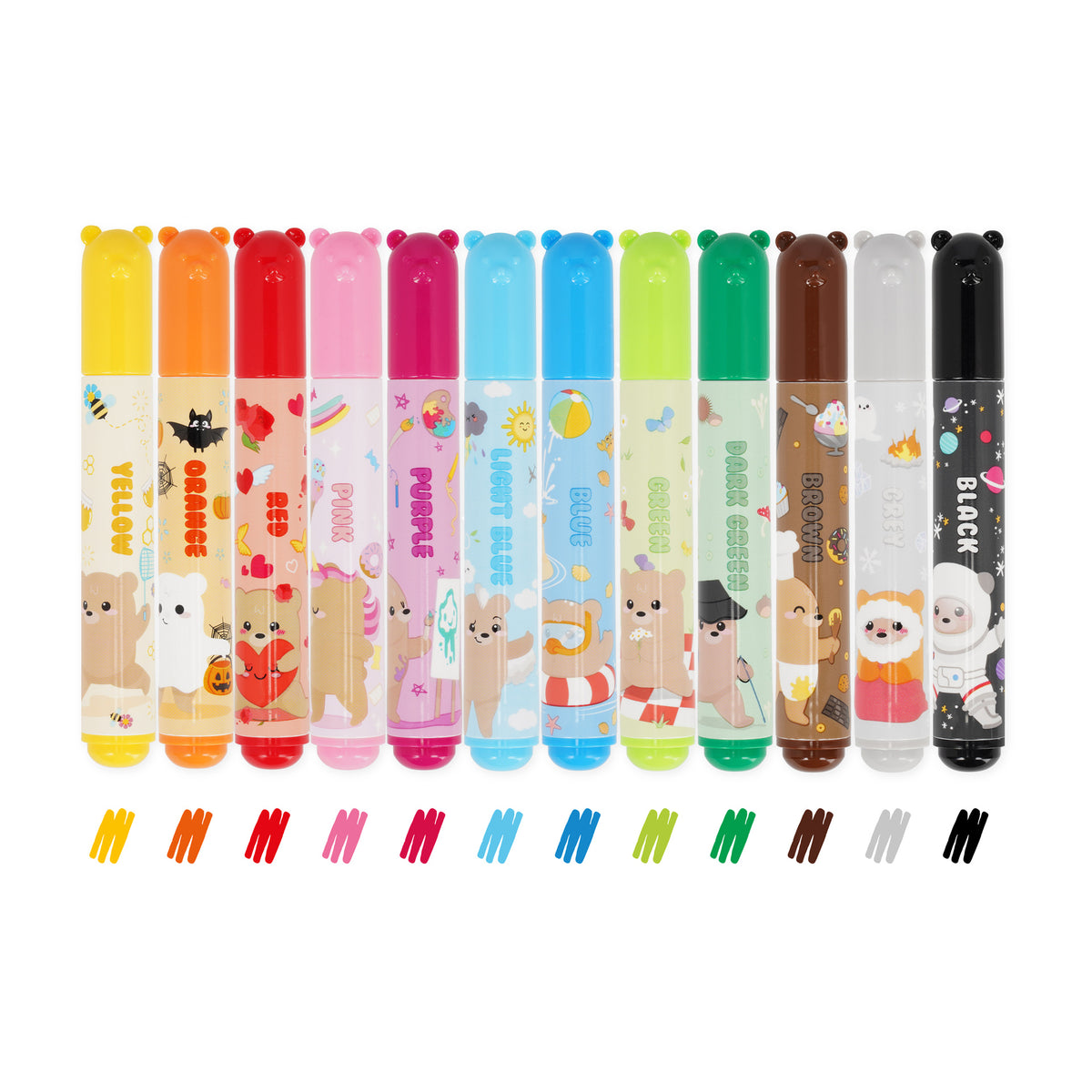 Legami Teddy Friends, set 12 pennarelli lavabili