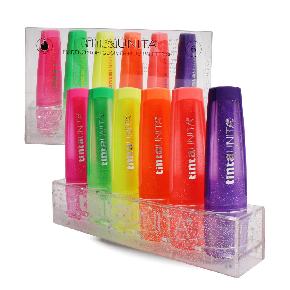 Tinta Unita palette evidenziatori Fluo Glimmer set da 6